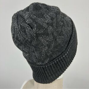 Michael Kors Ribbed Gray Beanie hat OS